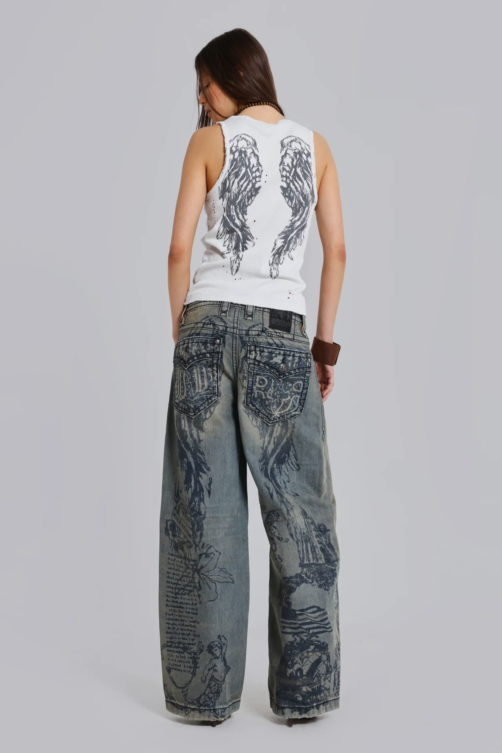 1747-rock-revival-angel-studded-vest-1.webp Rock Revival Angel Studded Vest