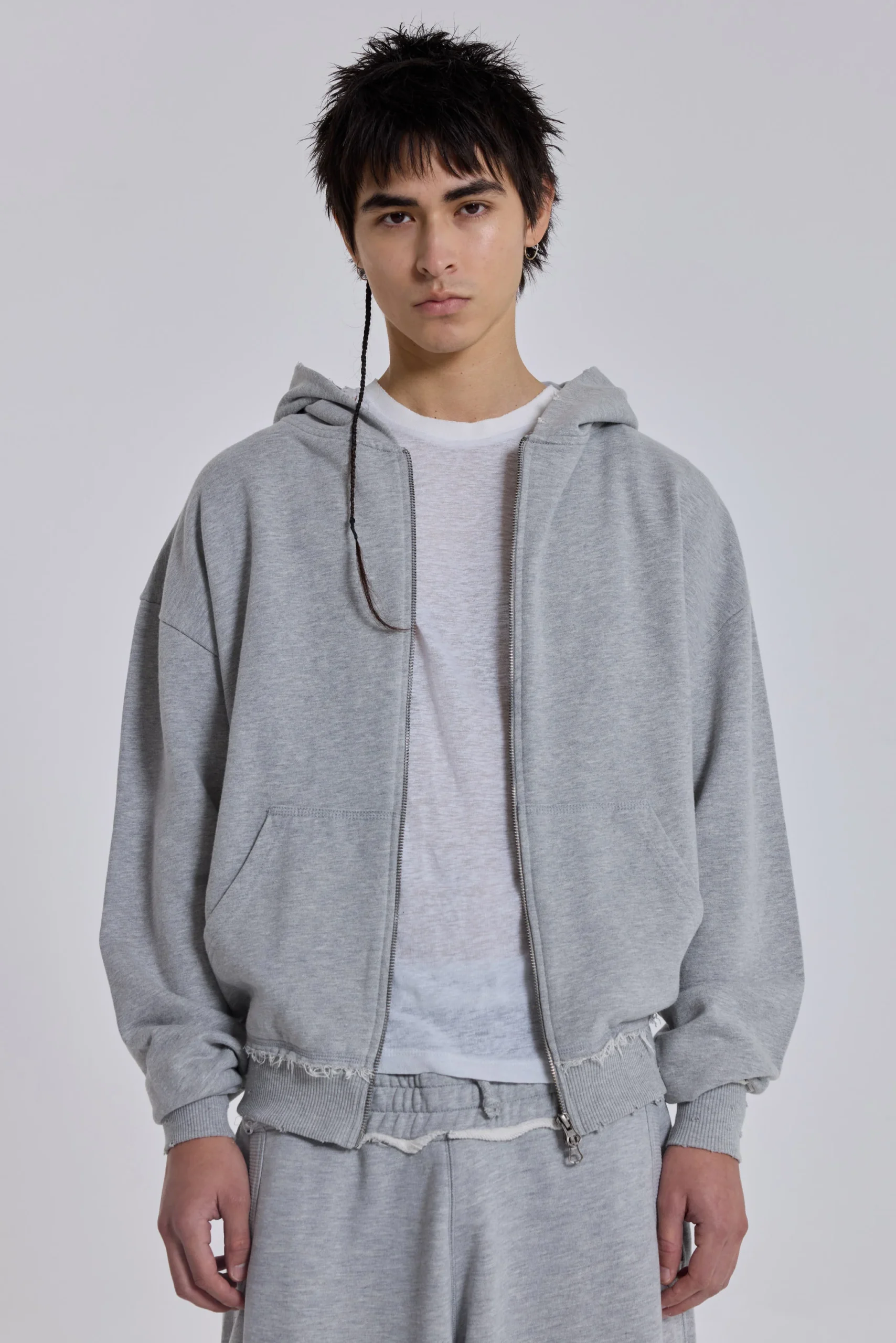 Grey Marl Oversized Monster Hoodie