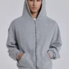 Grey Marl Oversized Monster Hoodie