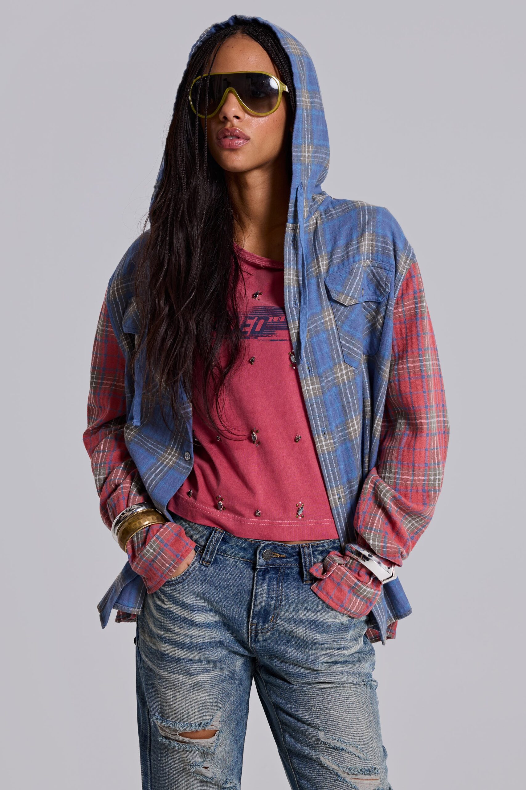 1941-checked-button-up-hooded-shirt-1.jpg Checked Button-Up Hooded Shirt