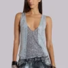 Kate Studded Plunge Vest Top