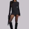 Black Mist Mini Dress