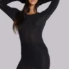 Black Mist Mini Dress