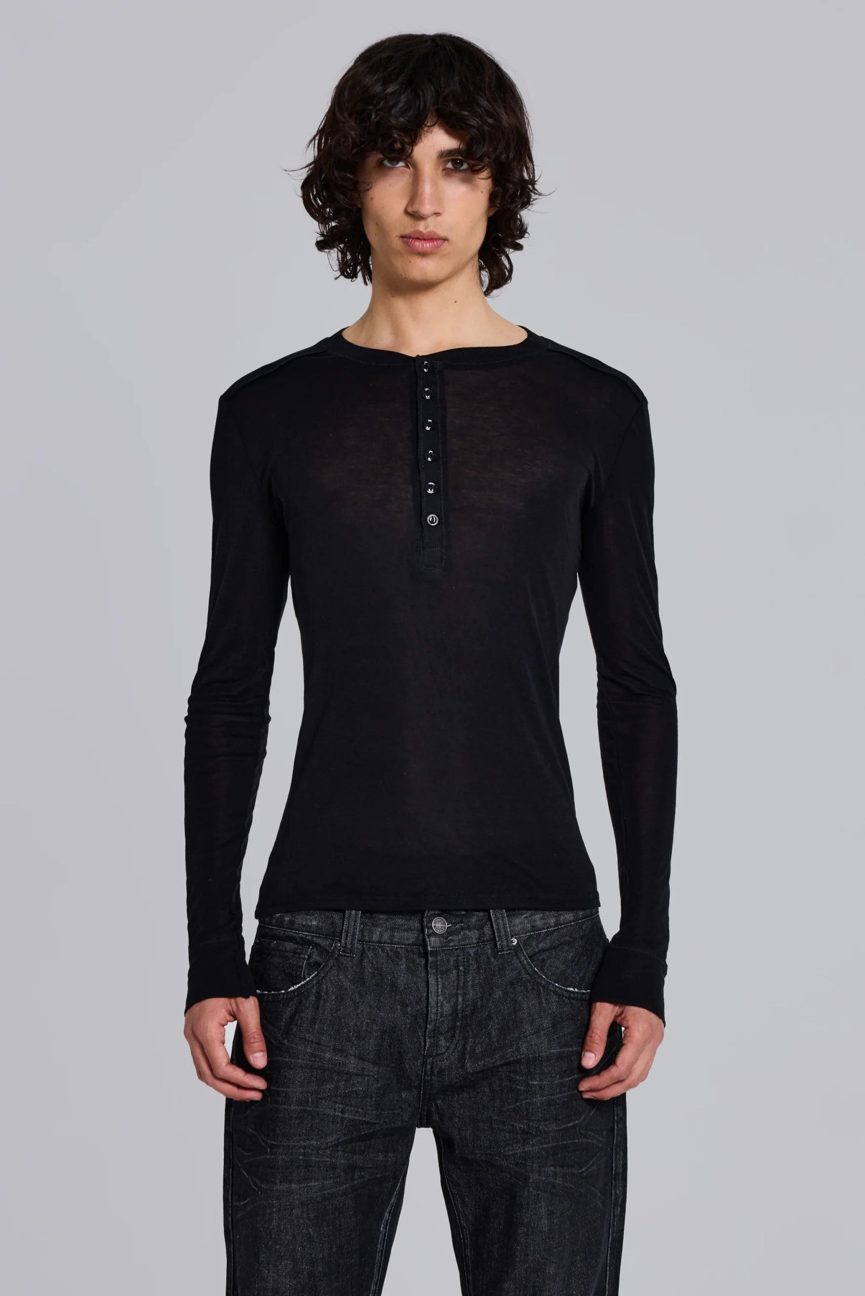 Black Haze Henley Top