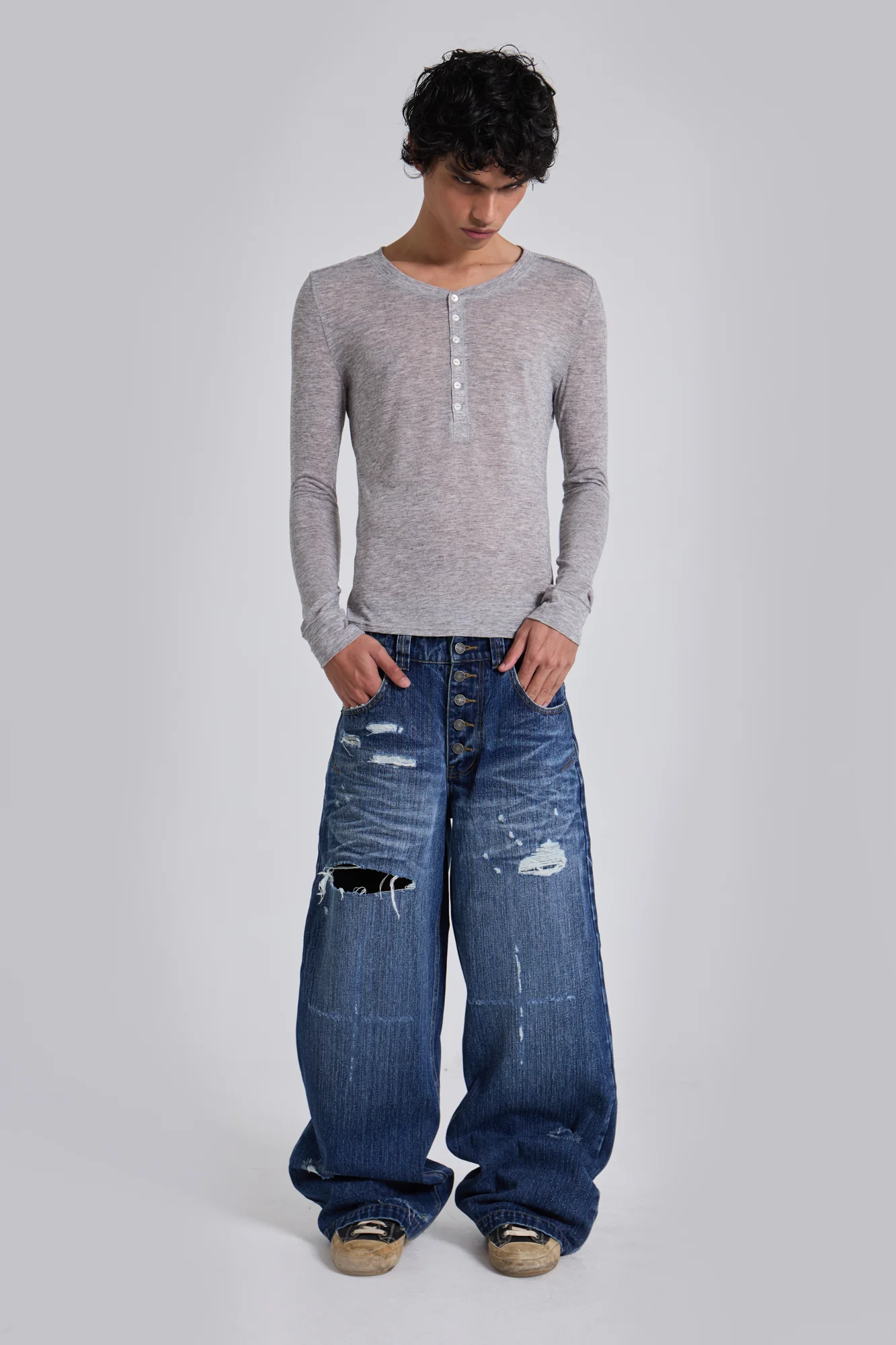 2188-grey-marl-haze-henley-top-9.webp Grey Marl Haze Henley Top