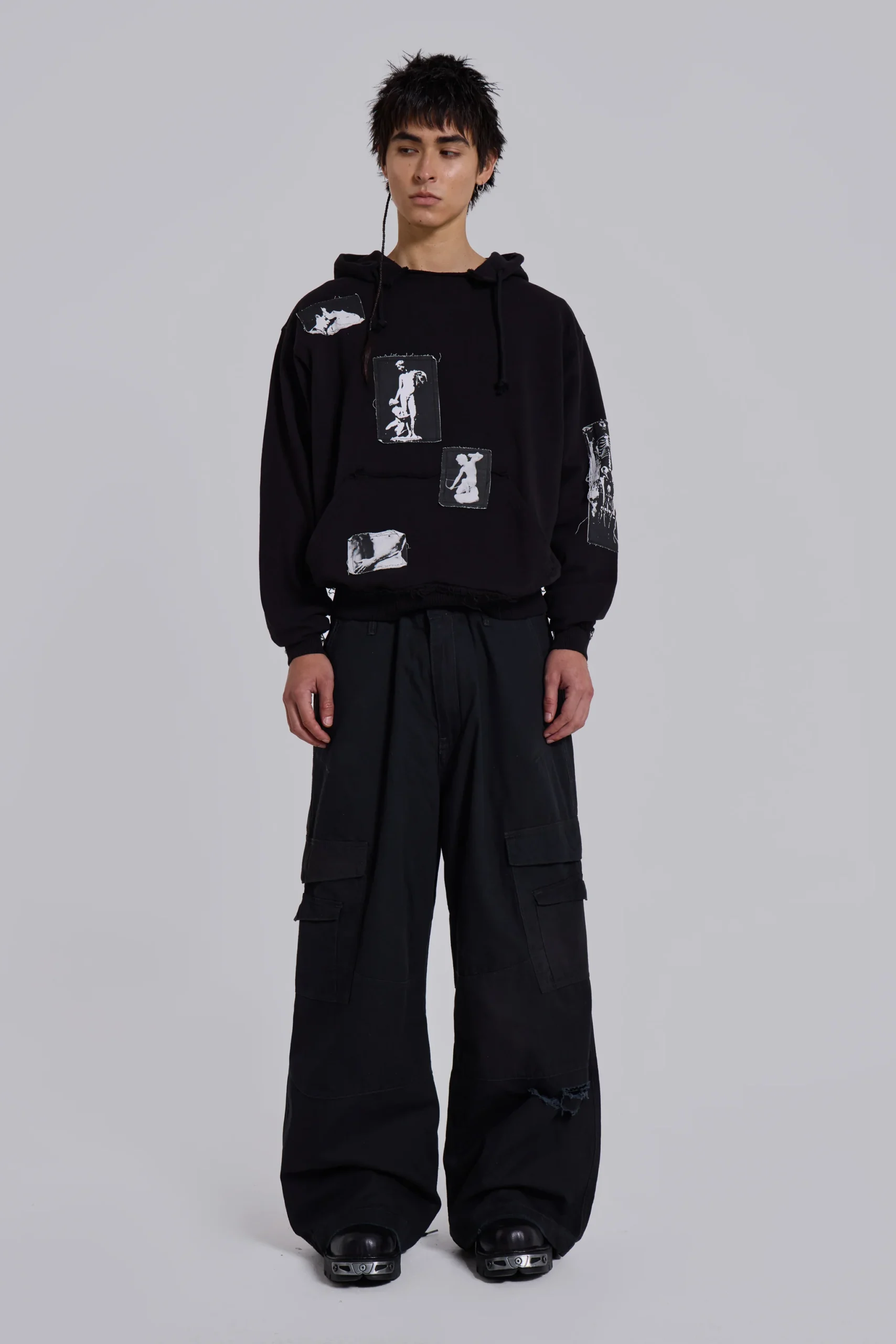 Black Devoted Patch Hoodie