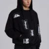 Black Devoted Patch Hoodie