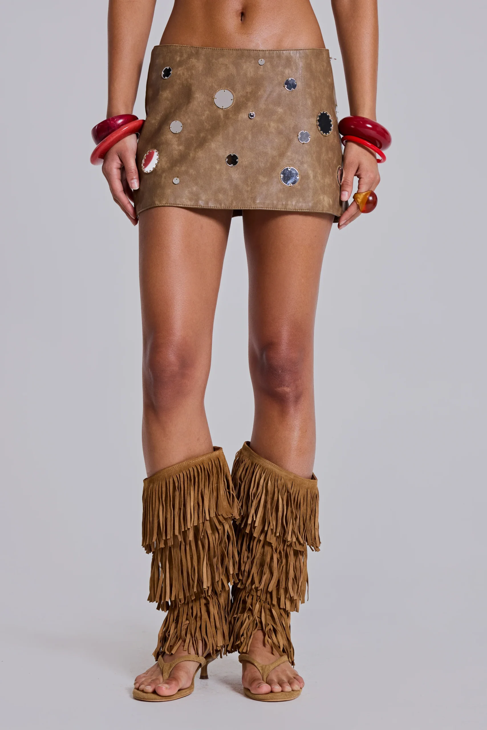 Mirielle PU Leather Mini Skirt