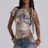 Hena Studded Denim Mini Skirt
