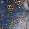 Hena Studded Denim Mini Skirt