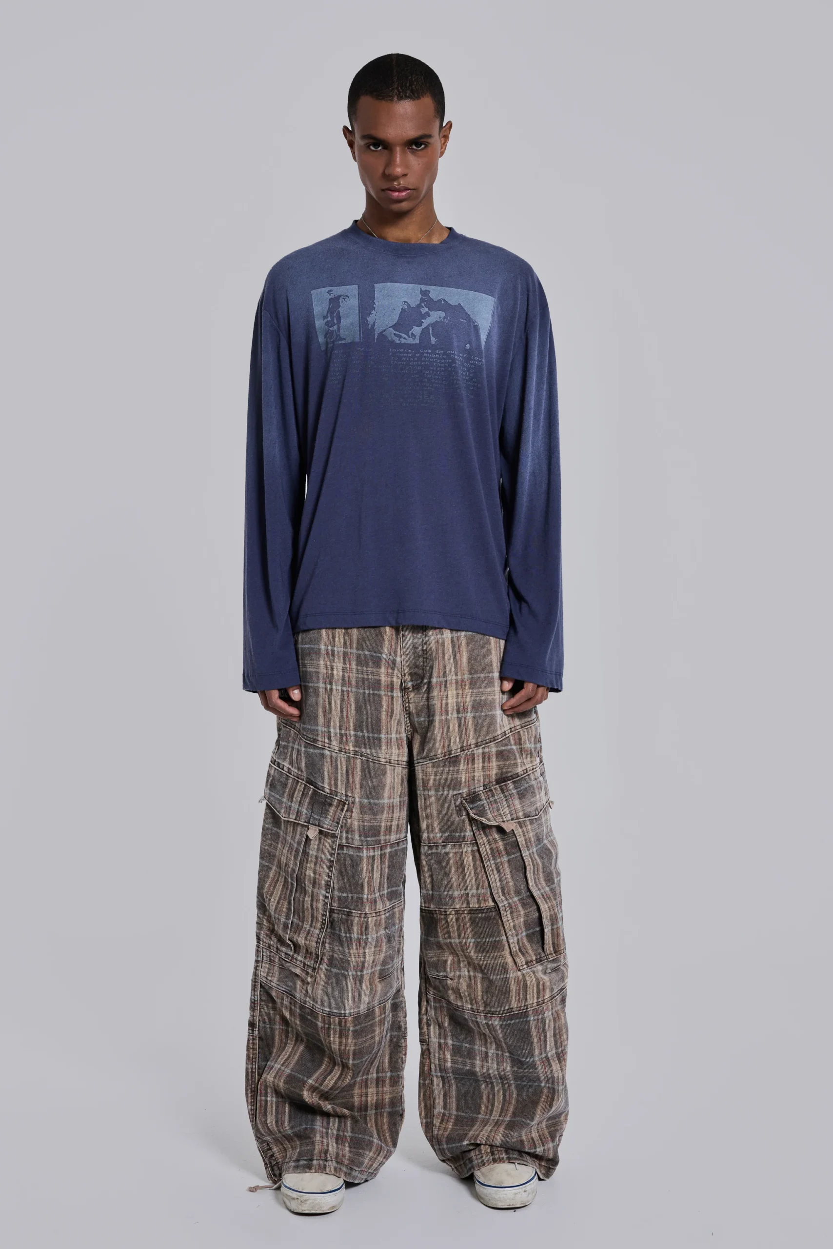 Brown Check Cadet Cargos