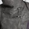 2545-cera-clasp-pu-leather-funnel-jacket-6.jpg Cera Clasp PU Leather Funnel Jacket