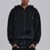 Sun Faded Waffle Lined Zip Hoodie