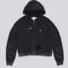 Sun Faded Waffle Lined Zip Hoodie