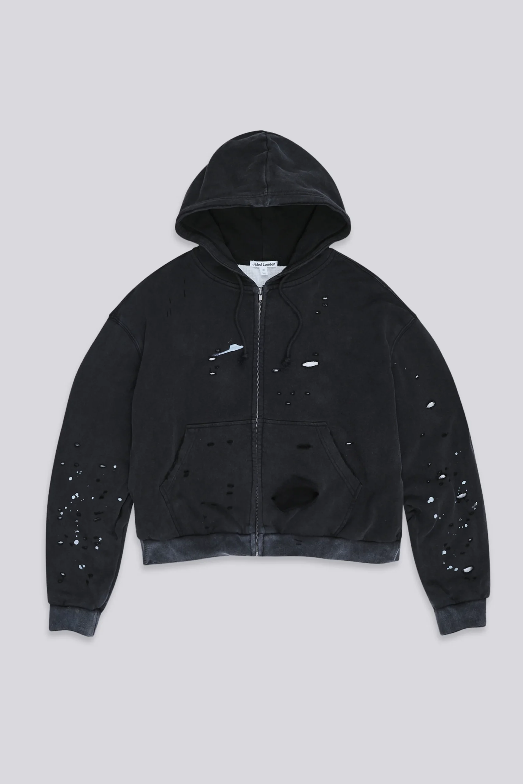 Sun Faded Waffle Lined Zip Hoodie