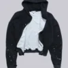 Sun Faded Waffle Lined Zip Hoodie