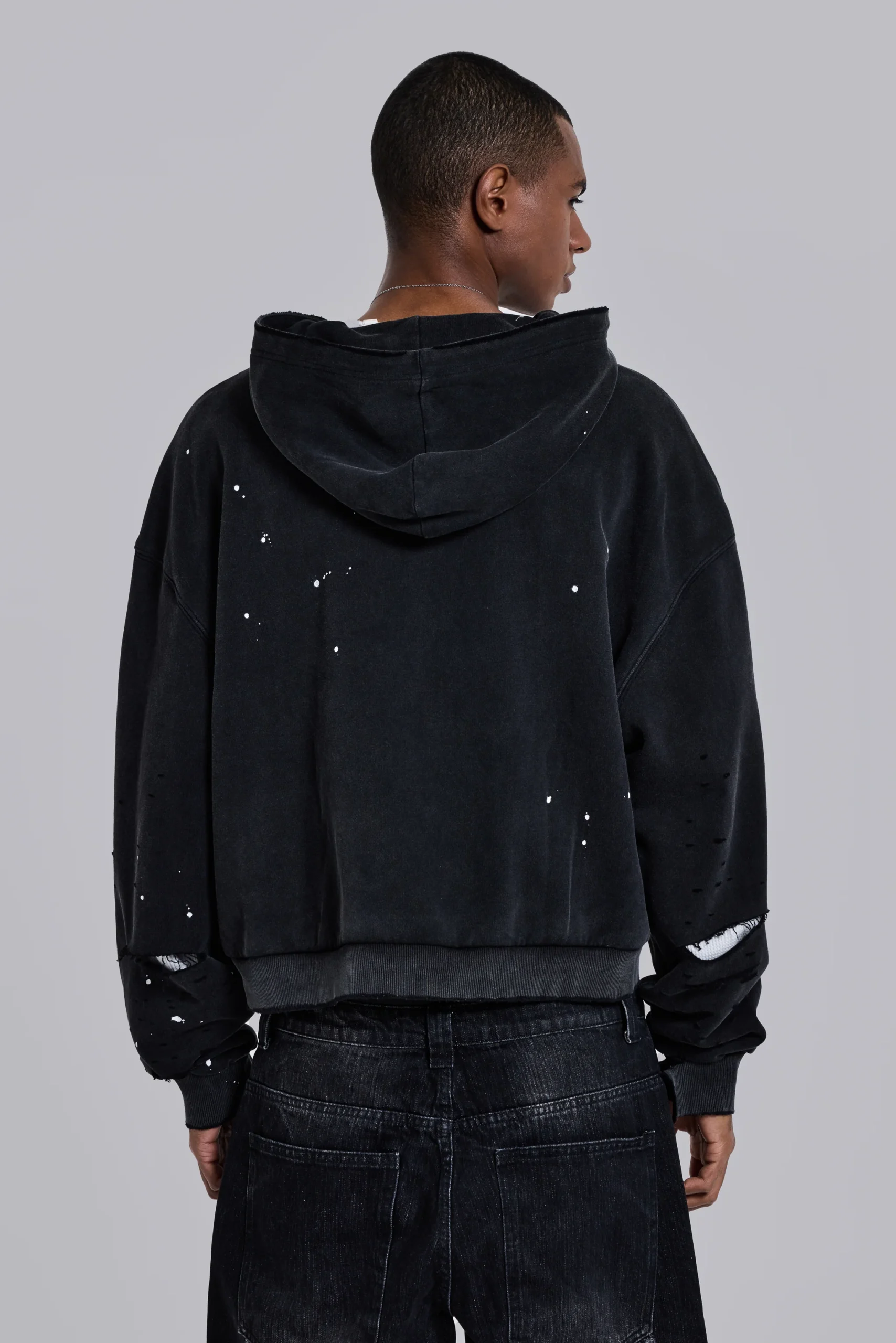 Sun Faded Waffle Lined Zip Hoodie
