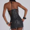 2724-odile-black-faux-leather-lace-up-mini-dress-5.webp Odile Black Faux Leather Lace Up Mini Dress
