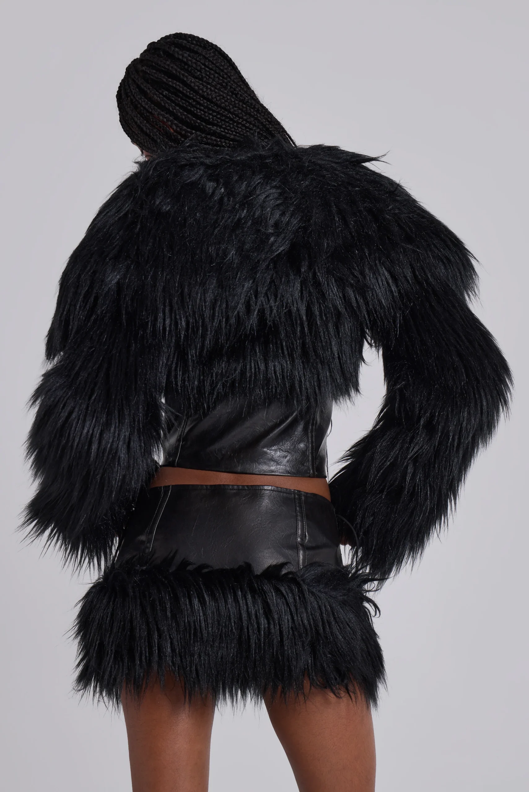 Viera Faux Fur and Leather Jacket