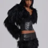 Viera Faux Fur and Leather Jacket