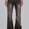Brown Creased Drift Bootcut Jeans