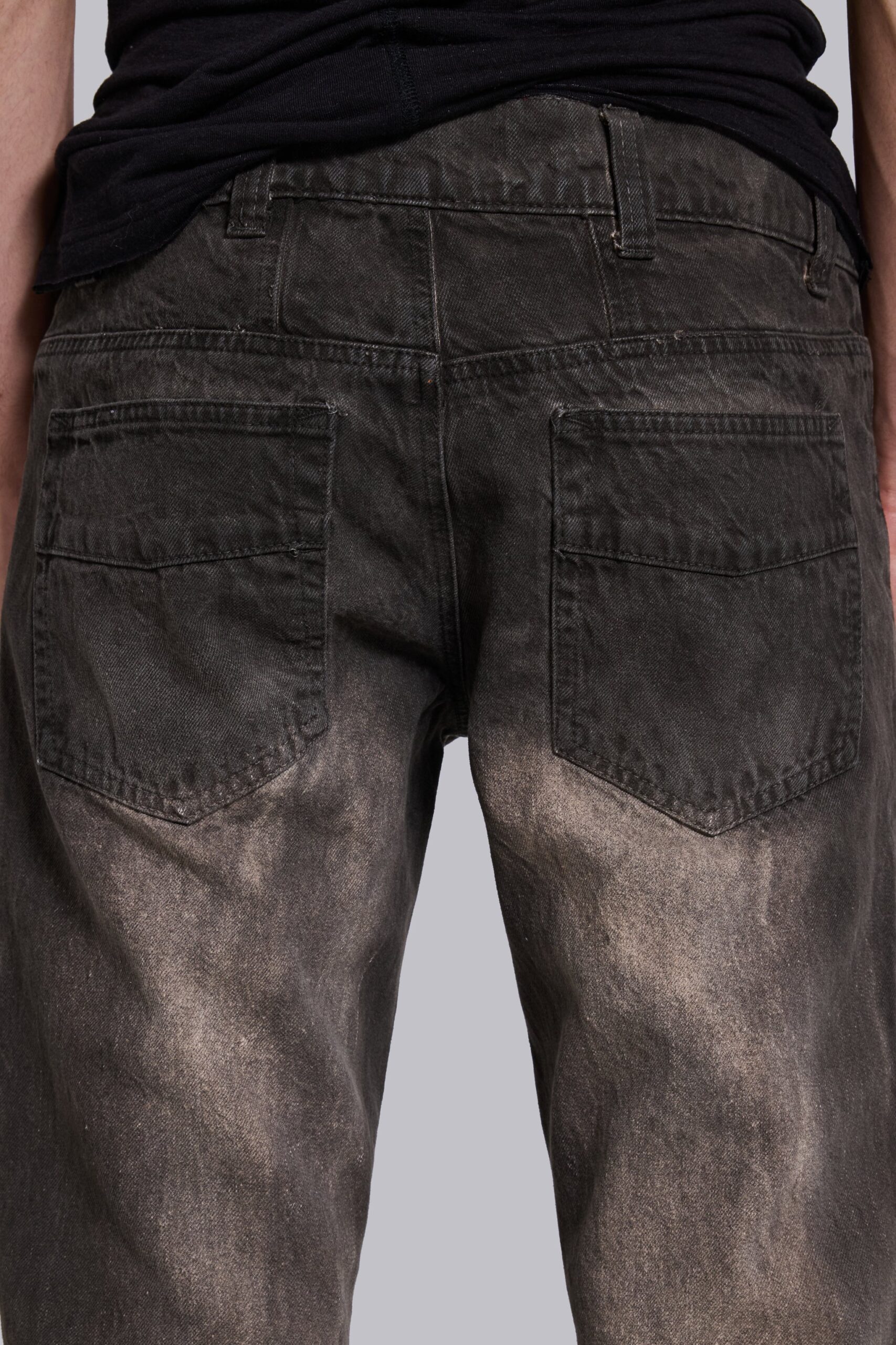 Brown Creased Drift Bootcut Jeans