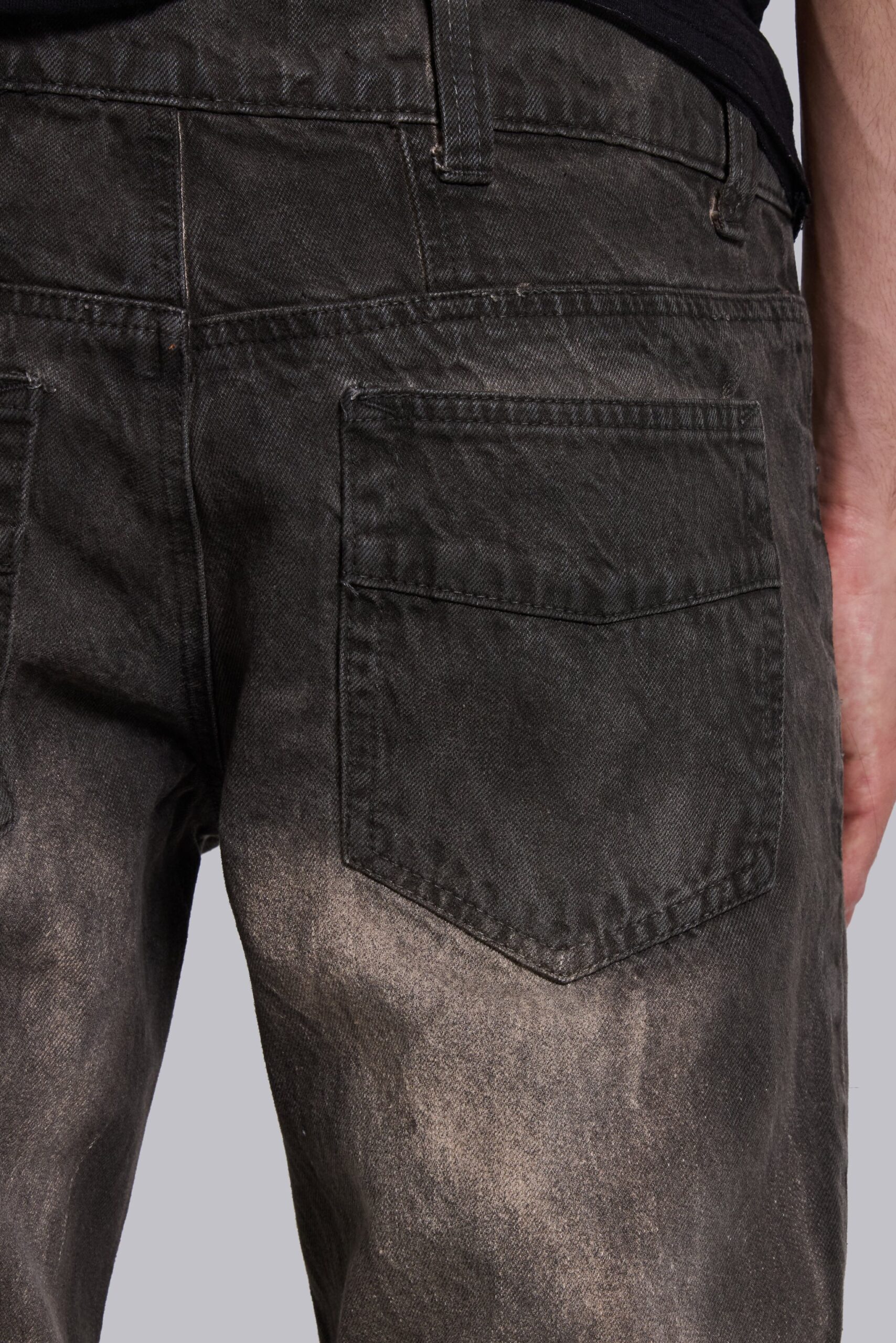 Brown Creased Drift Bootcut Jeans