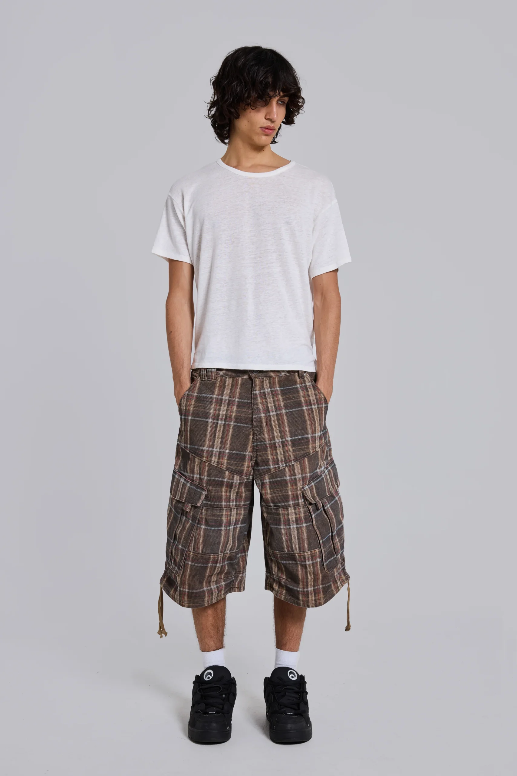 Brown Check Cadet Shorts