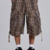 Brown Check Cadet Shorts
