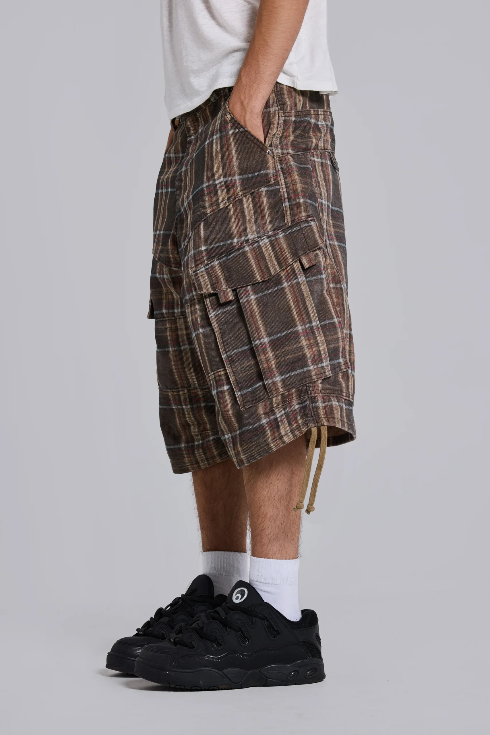 Brown Check Cadet Shorts
