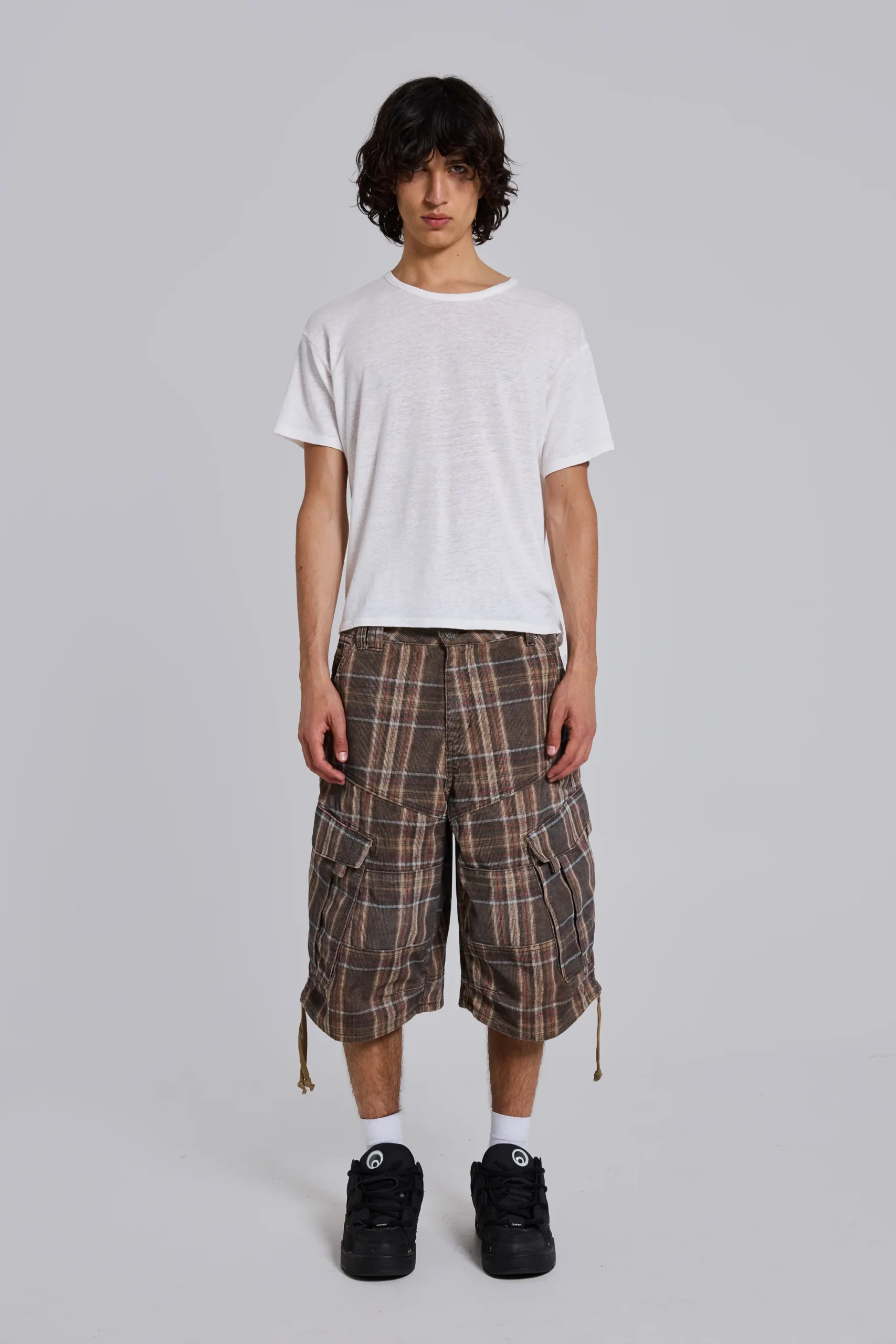 Brown Check Cadet Shorts