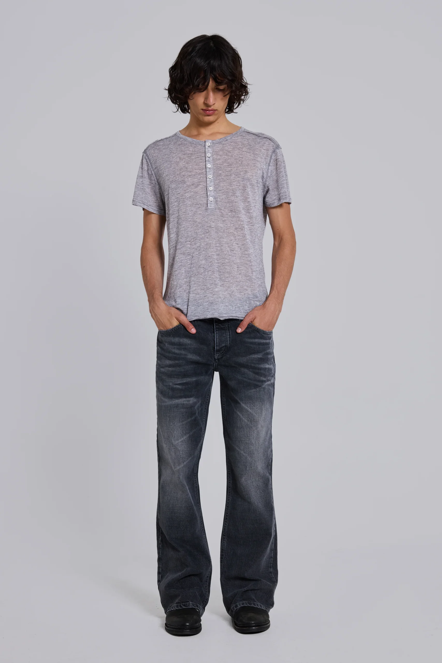 Washed Black Jude Bootcut Jeans