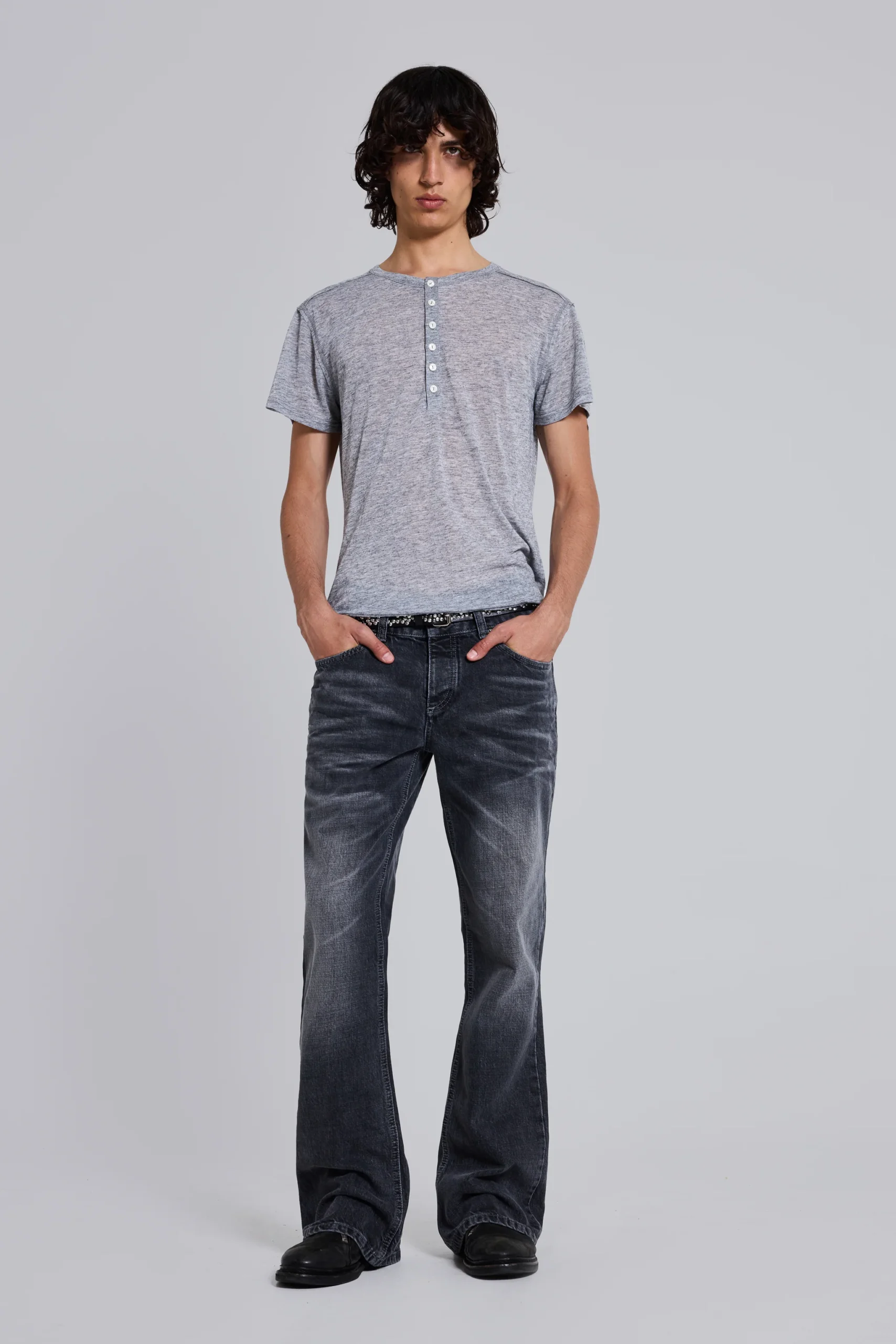 Washed Black Jude Bootcut Jeans