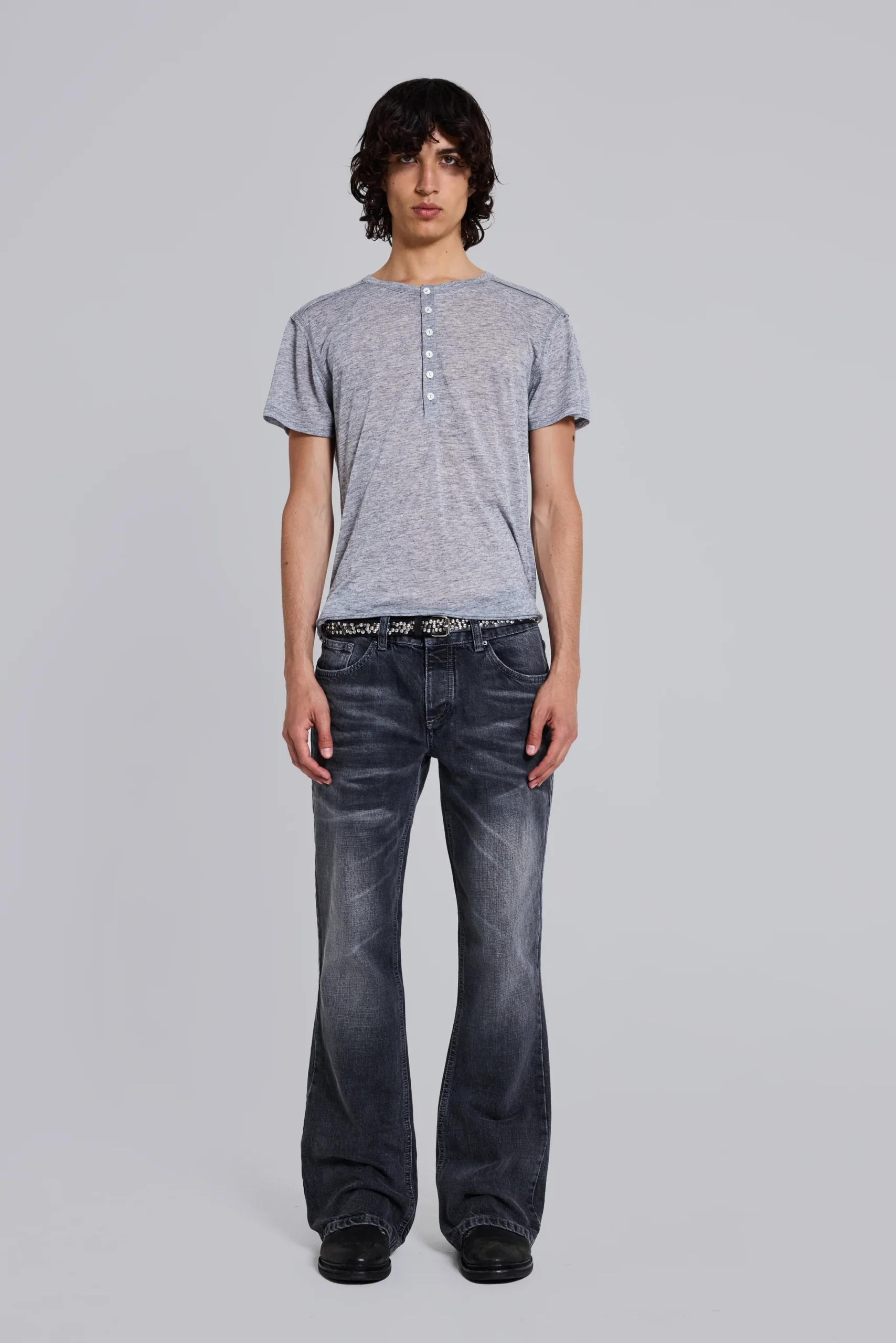 Washed Black Jude Bootcut Jeans