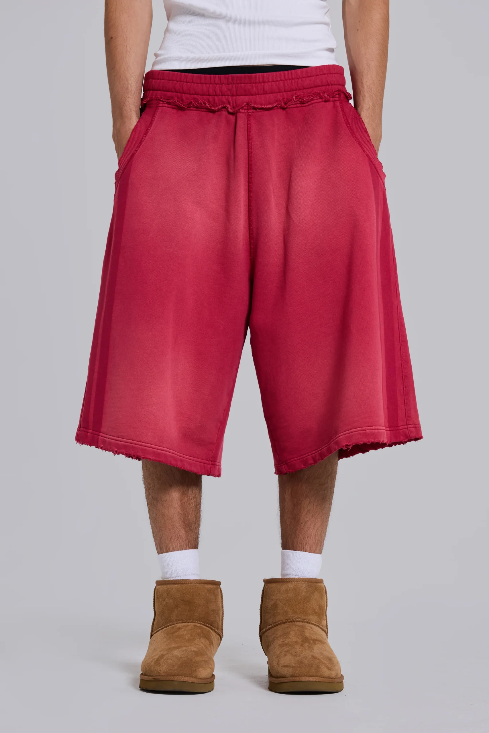 2876-red-sport-stripe-monster-jogger-shorts-3.webp Red Sport Stripe Monster Jogger Shorts