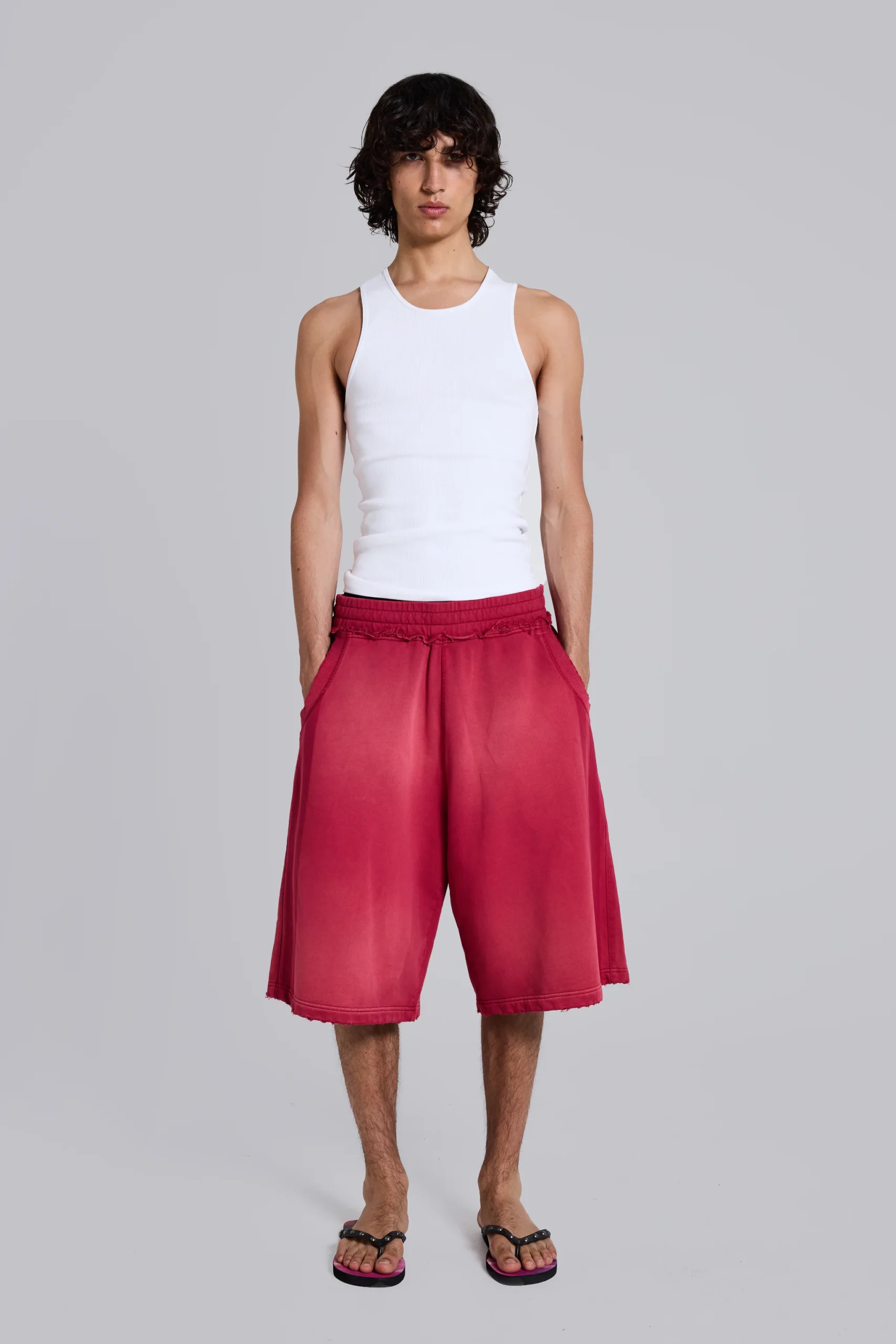 2876-red-sport-stripe-monster-jogger-shorts-4.webp Red Sport Stripe Monster Jogger Shorts