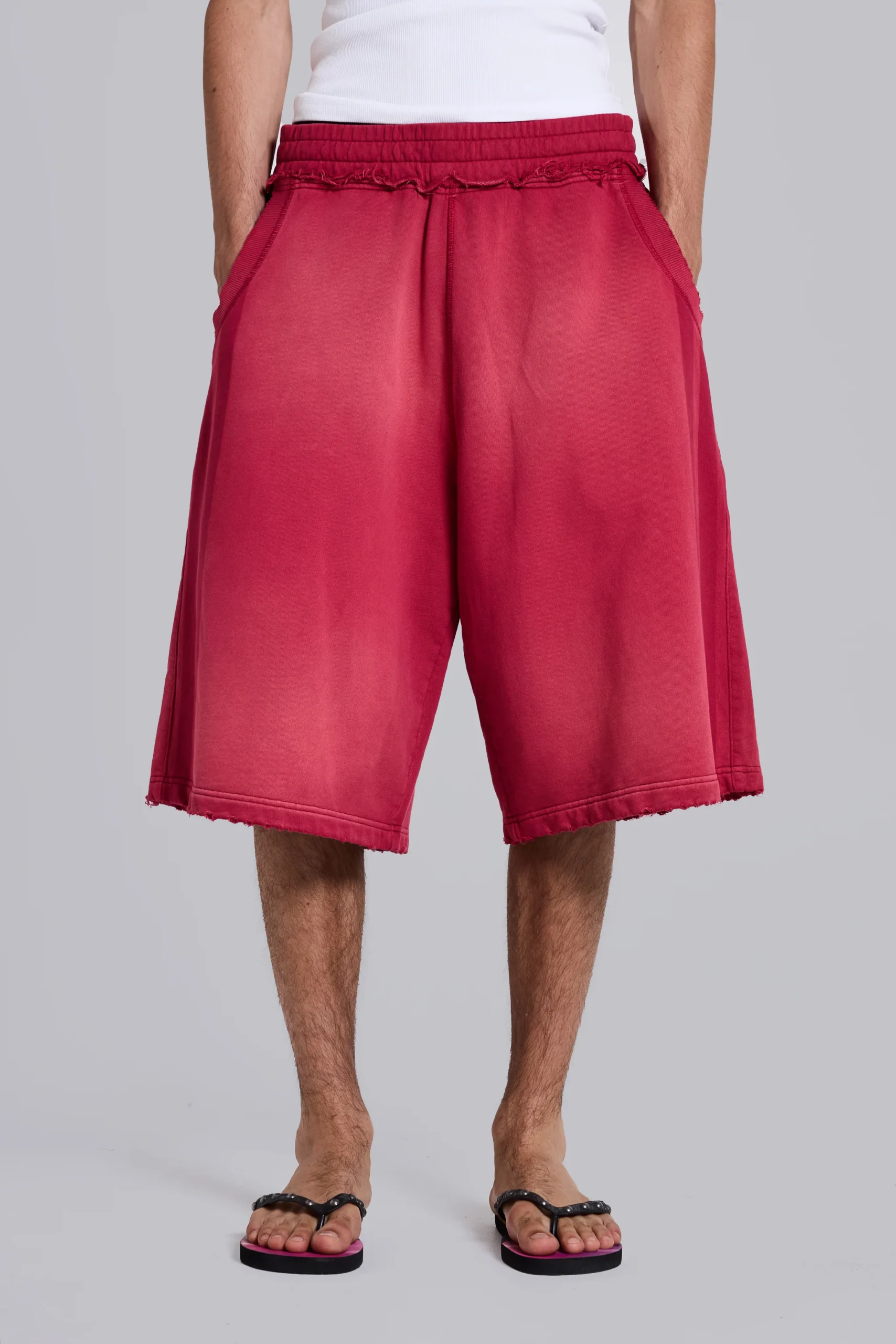 2876-red-sport-stripe-monster-jogger-shorts-5.webp Red Sport Stripe Monster Jogger Shorts