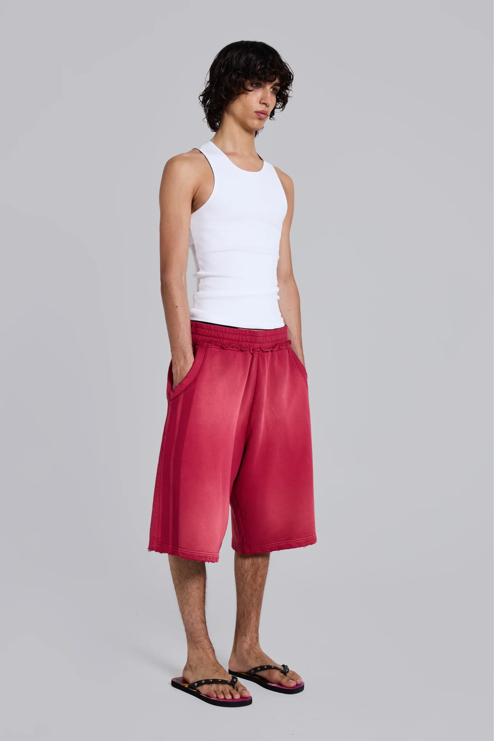 2876-red-sport-stripe-monster-jogger-shorts-6.webp Red Sport Stripe Monster Jogger Shorts