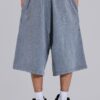 2884-washed-grey-sporty-stripe-monster-jogger-shorts-3.jpg Washed Grey Sporty Stripe Monster Jogger Shorts