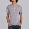 Grey Marl Haze Henley T-Shirt