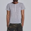 Grey Marl Haze Henley T-Shirt