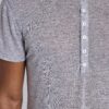 Grey Marl Haze Henley T-Shirt