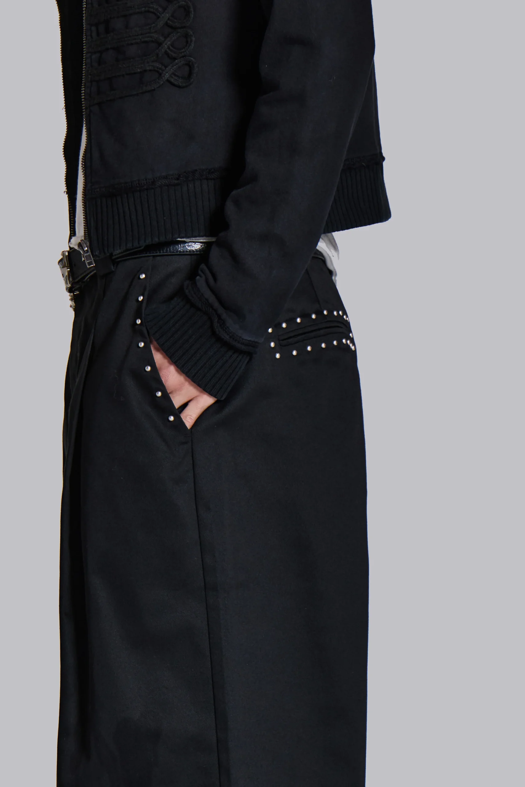 Studded Black Goliath Suit Pants