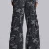 Washed Black Trooper Camo Cargo Pant