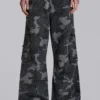 Washed Black Trooper Camo Cargo Pant