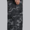 Washed Black Trooper Camo Cargo Pant