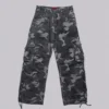 Washed Black Trooper Camo Cargo Pant