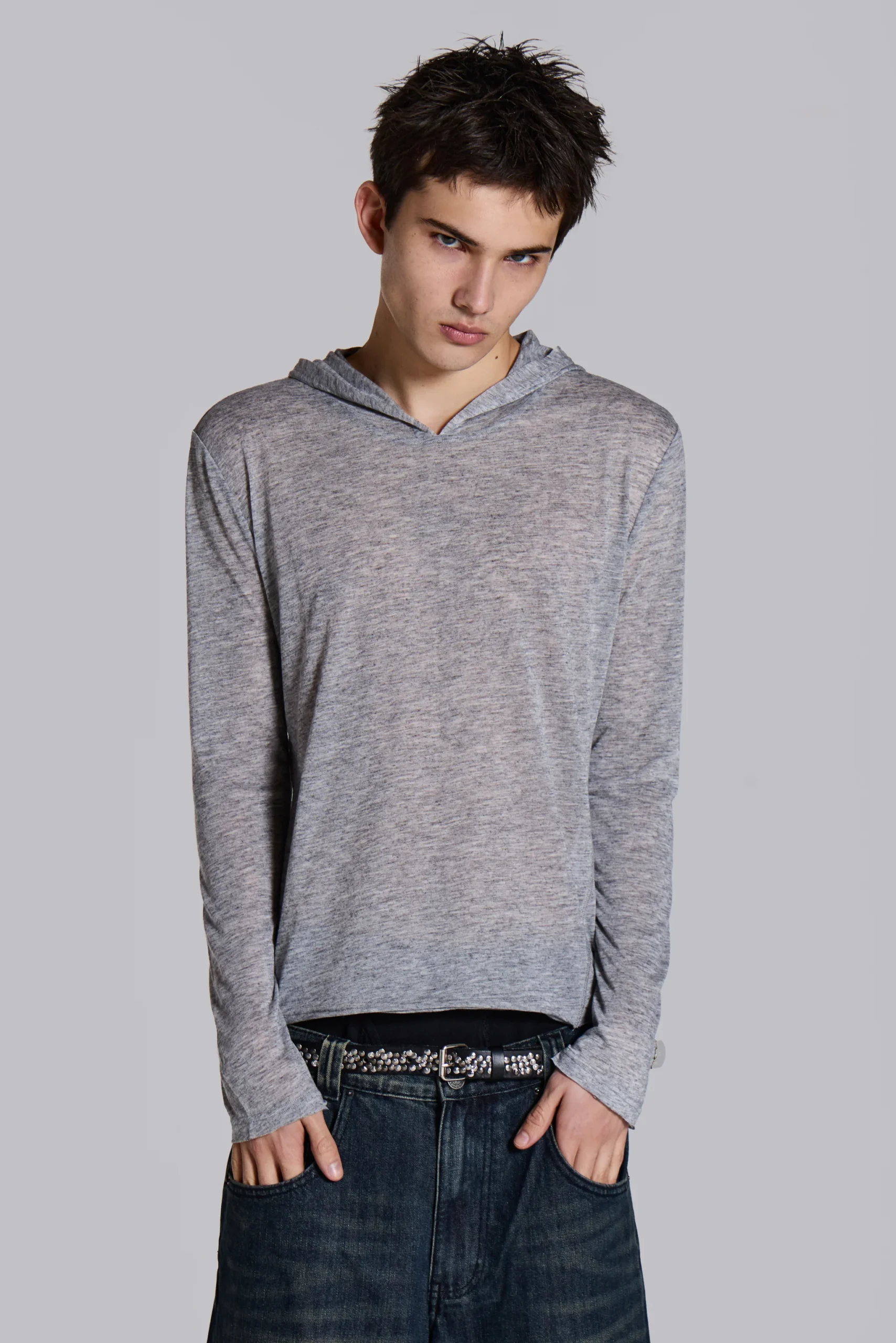 Grey Marl Mist Hoodie