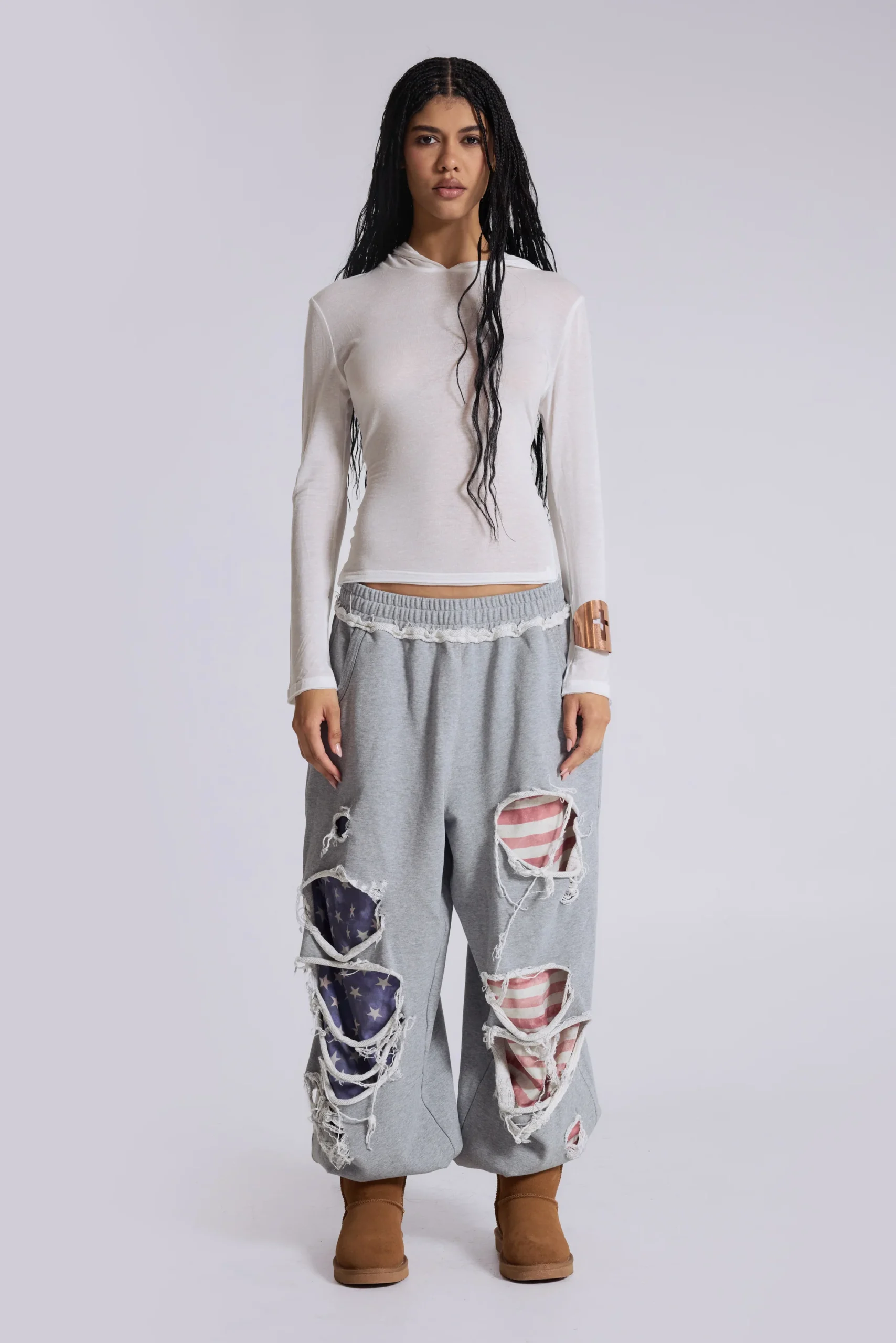 Stars and Stripes Distressed Monster Joggers