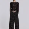 Black Pinstripe Goliath Suit Pants